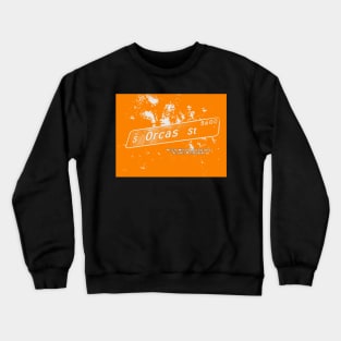 South Orcas Street1 CREME ORANGE Seattle Washington by Mistah Wilson Photography Crewneck Sweatshirt